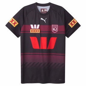 Men's State Of Origin Queensland Maroons 2025 Training Tee Breathable knit