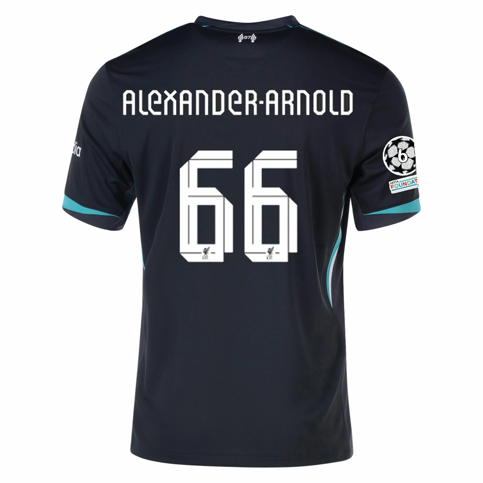 Nike Liverpool Trent Alexander-Arnold Away Jersey w/ Champions League Patches 24/25 (Night Forest/Washed Teal) Effortless Fit