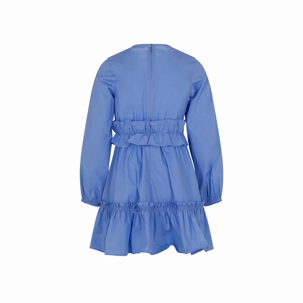 All Wear Gemstone-Detail MSGM POPLIN DRESS, SKY