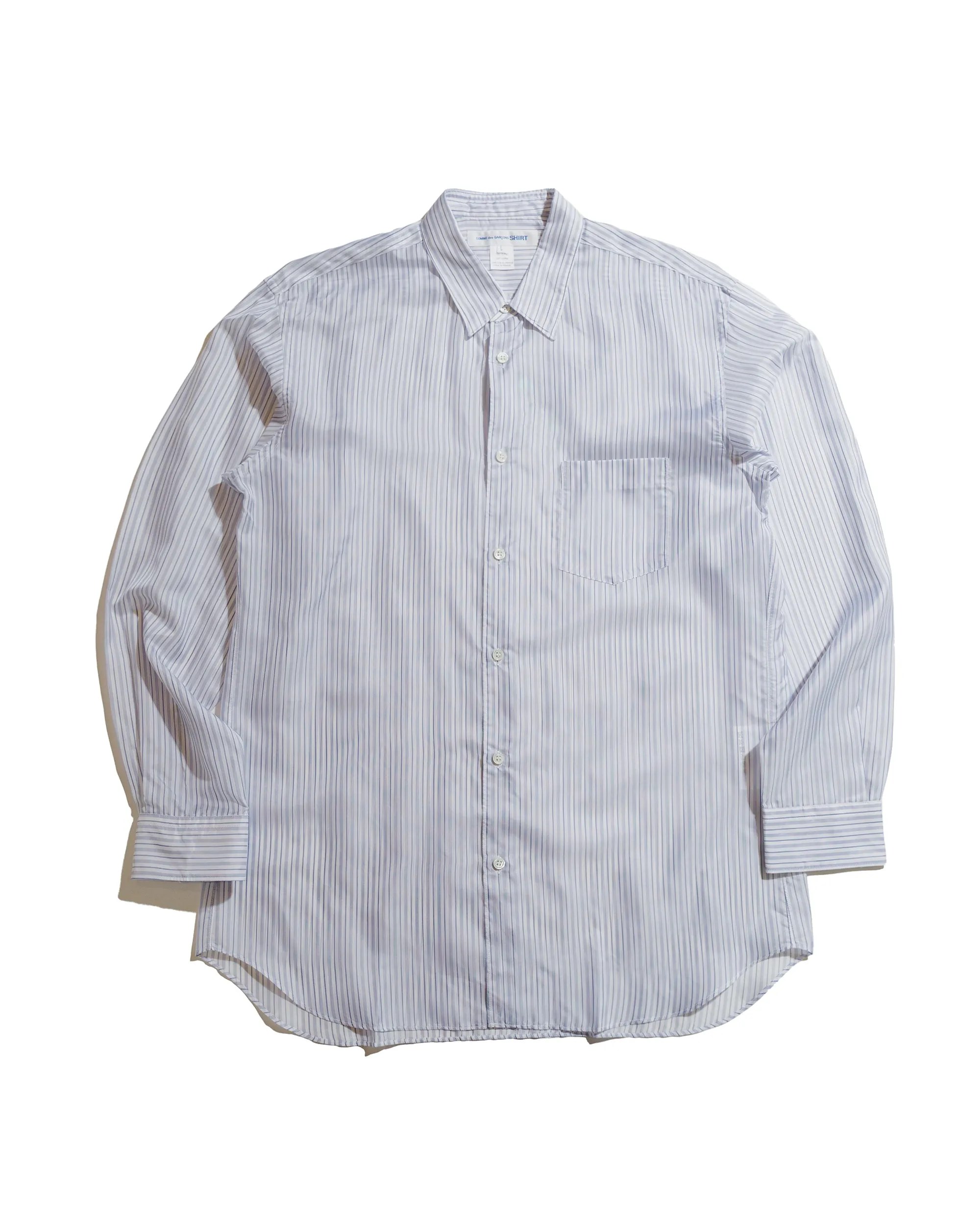 Comme des Gar?ons SHIRT Cupra Narrow Classic Shirt Stripe 6 Earthy Hue Everyday Outfit