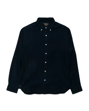 Beams Plus B.D. Flannel Solid Navy Non Iron