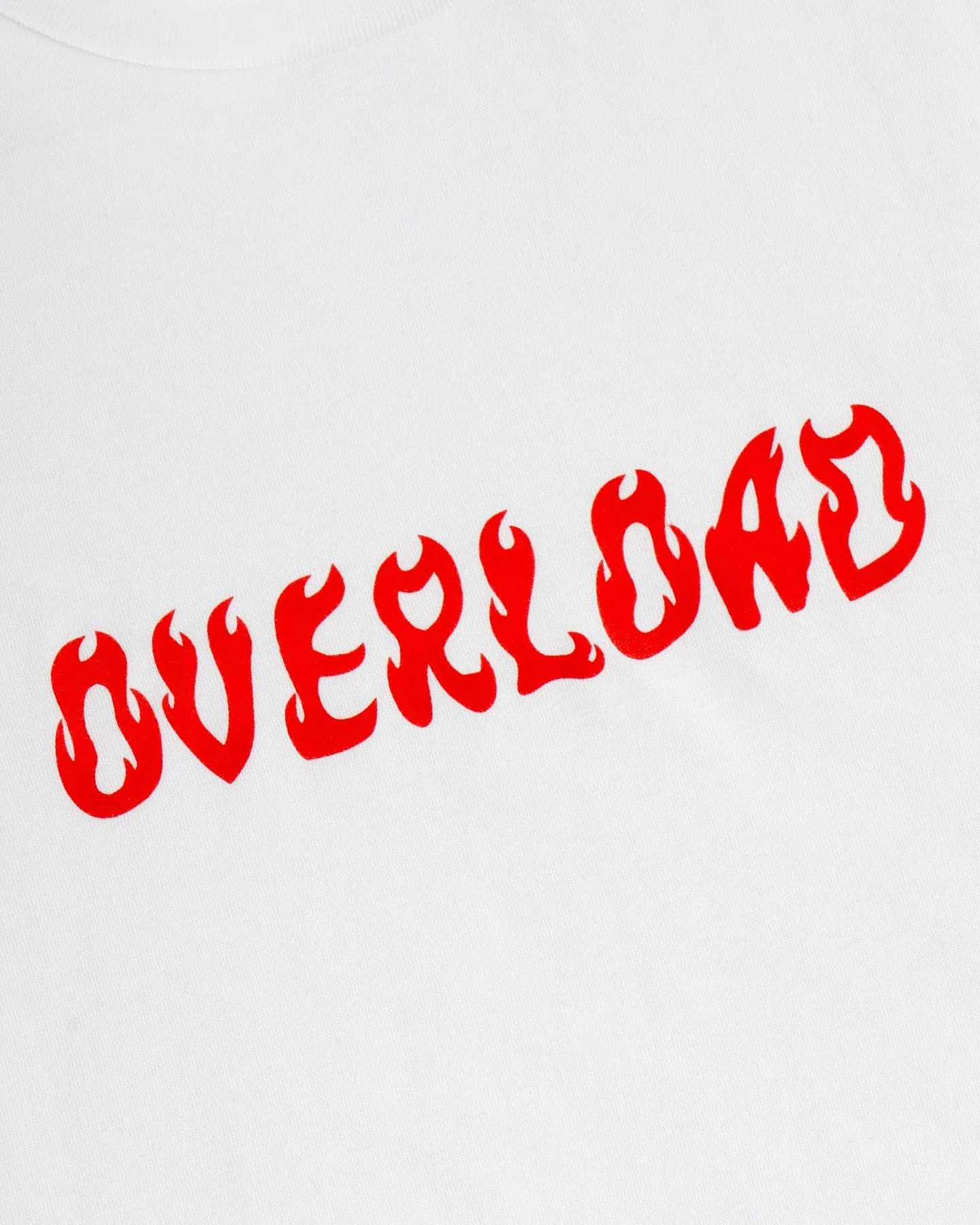 Skin Hug Overload World On Fire Tee - White / Red