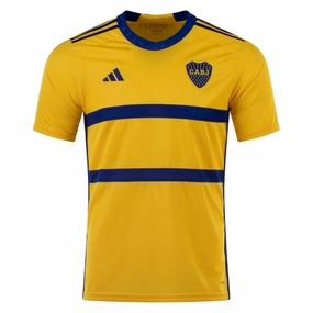 adidas Boca Juniors Away Jersey 23/24 (Yellow/Mystery Ink) Smooth Coverage Fan Approved