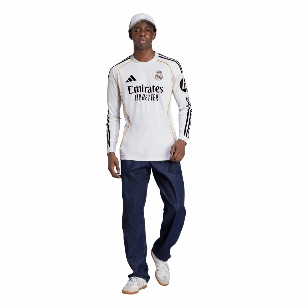 Rapid Evaporation Build adidas Real Madrid Long Sleeve Home Jersey 25/26 (White)