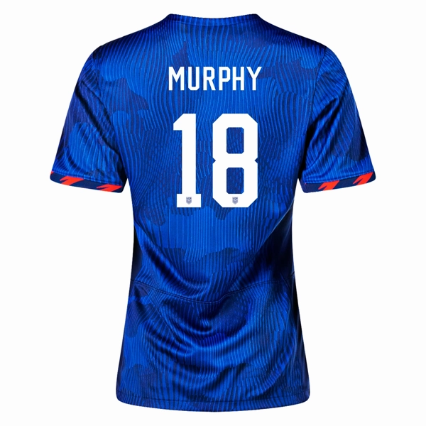 Double Stitched Edging Nike Womens United States Casey Murphy 4 Star Away Jersey 23/24 w/ 2019 World Cup Champion Patch (Hyper Royal/Loyal Blue)