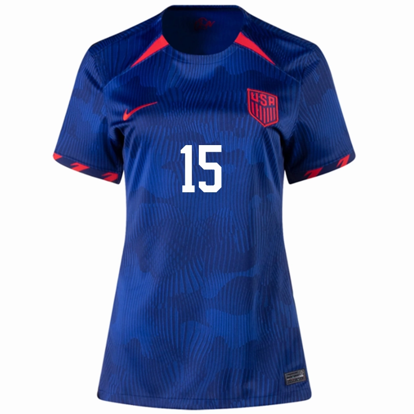Nike Womens United States Max ArfstenAway Jersey 23/24 (Hyper Royal/Loyal Blue) Quick Recovery Fabric Soft Touch Interior
