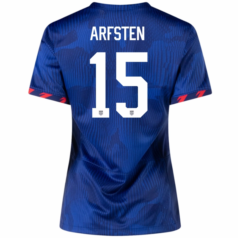 Nike Womens United States Max ArfstenAway Jersey 23/24 (Hyper Royal/Loyal Blue) Low Bulk Design Moisture wicking