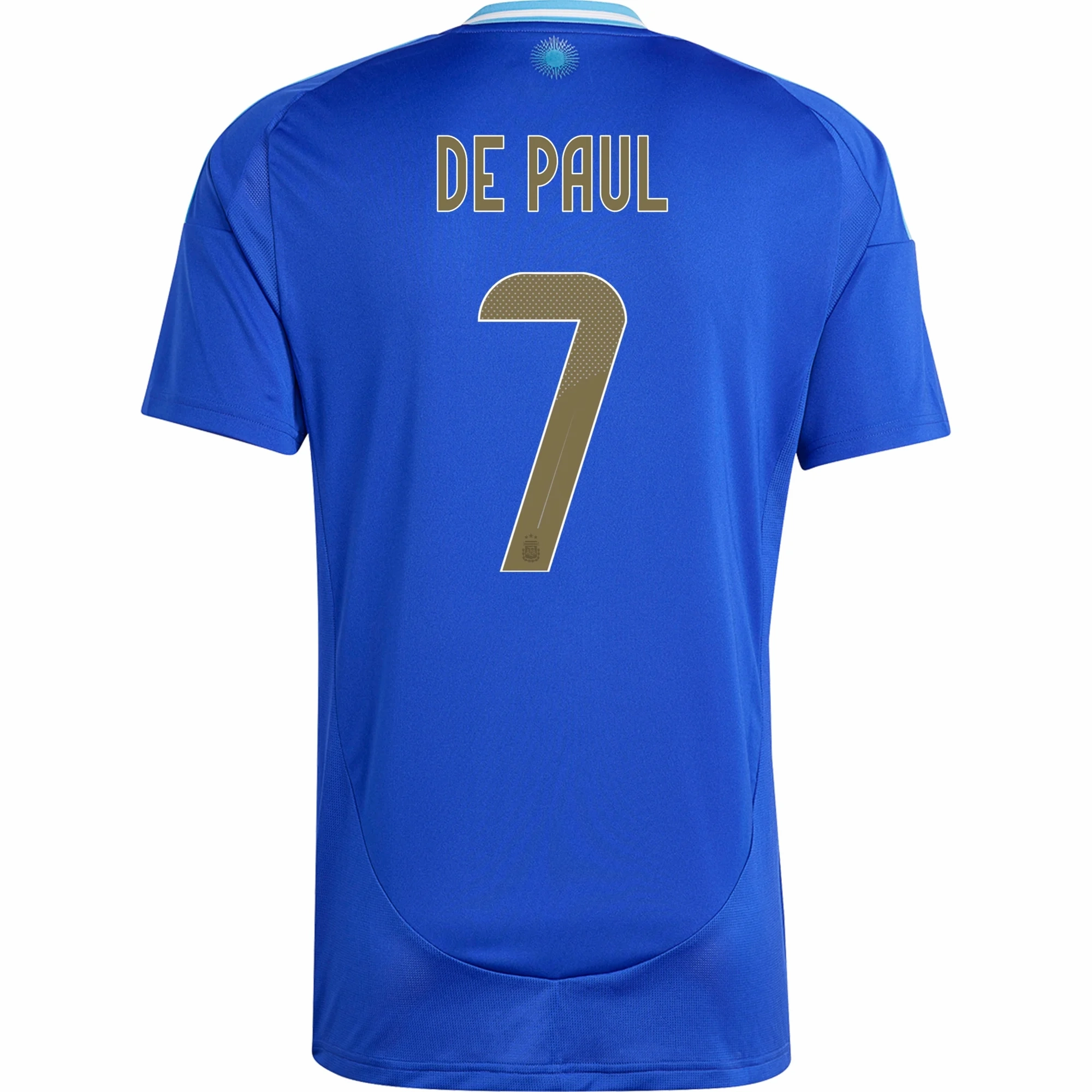 Vented Panels adidas Argentina Rodrigo De Paul Away Jersey 24/25 (Lucid Blue/Blue Burst)