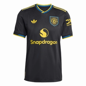adidas Men's Manchester United Authentic Third Jersey 25/26 (Black) All Purpose Knit