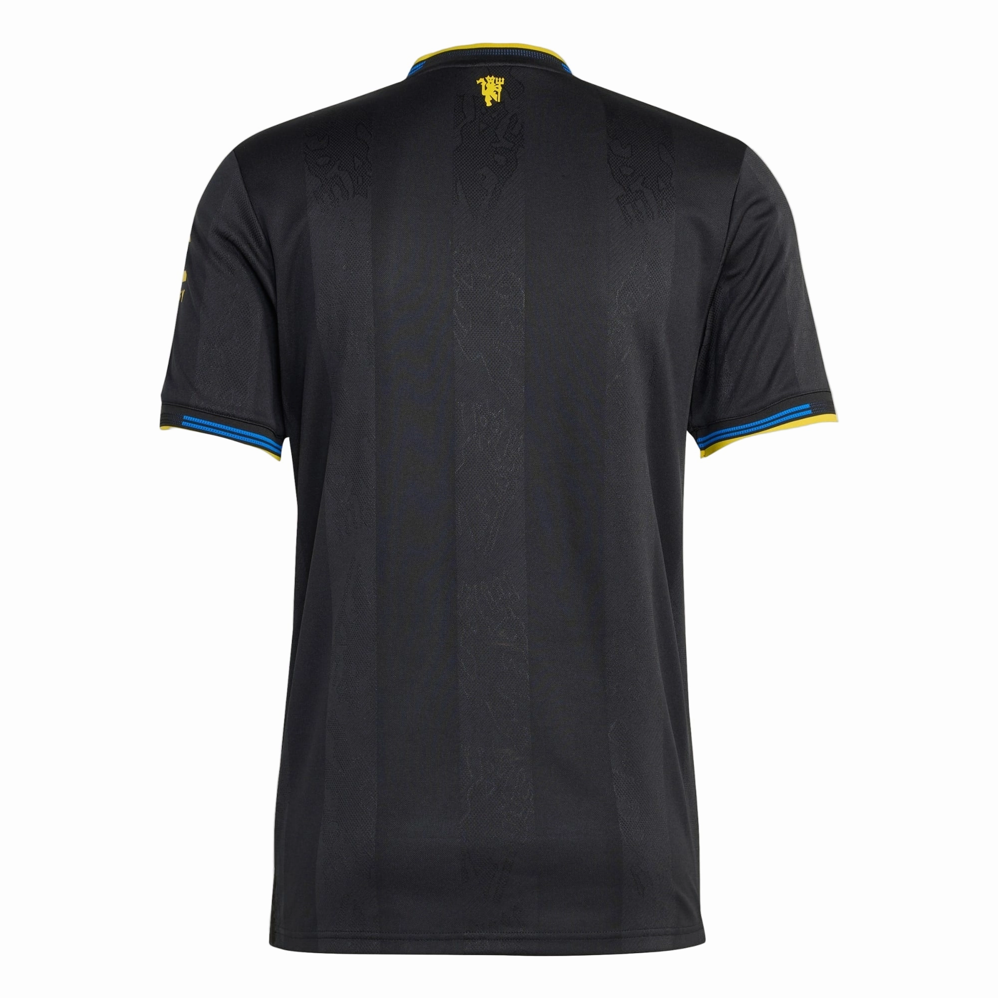 adidas Men's Manchester United Authentic Third Jersey 25/26 (Black) Sustainable Dye Method Garment Dyed Colorfastness