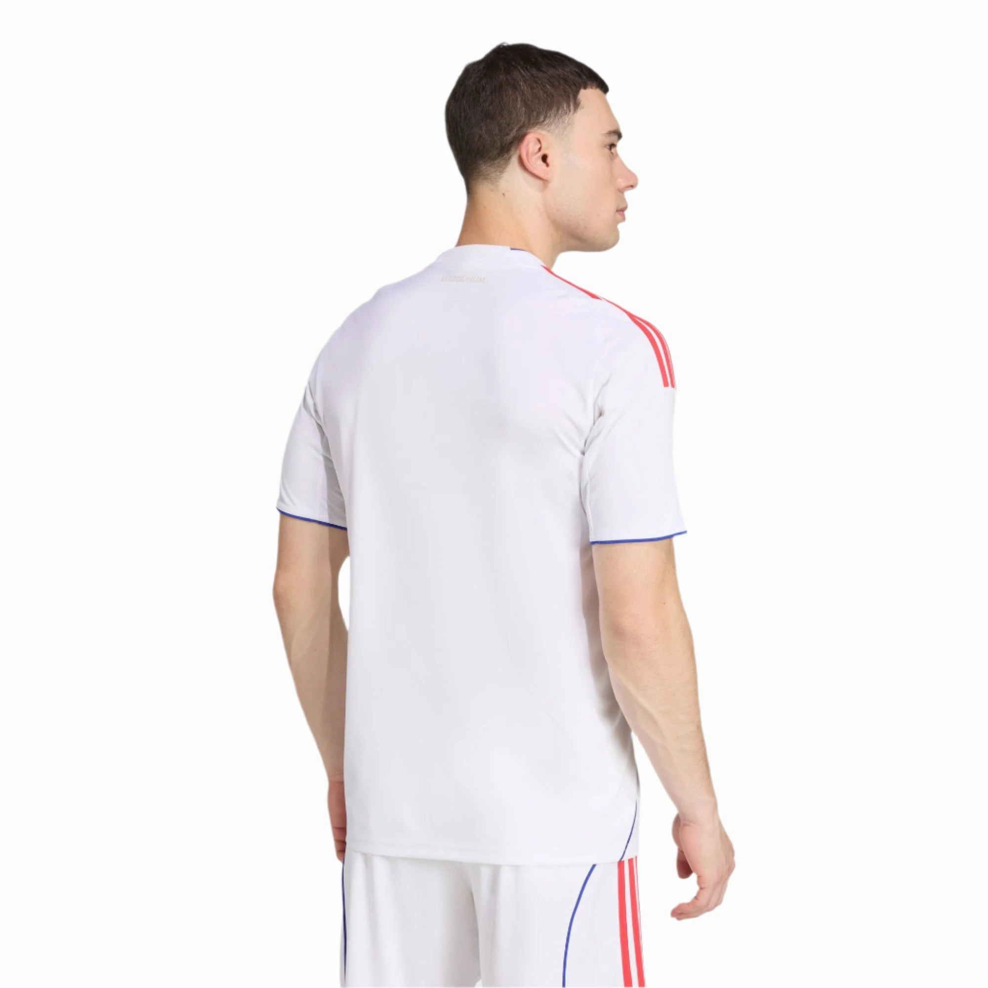adidas Men's Olympique Lyonnais Home Jersey 25/26 (White) Low Profile Stitching Low Impact Dye Process