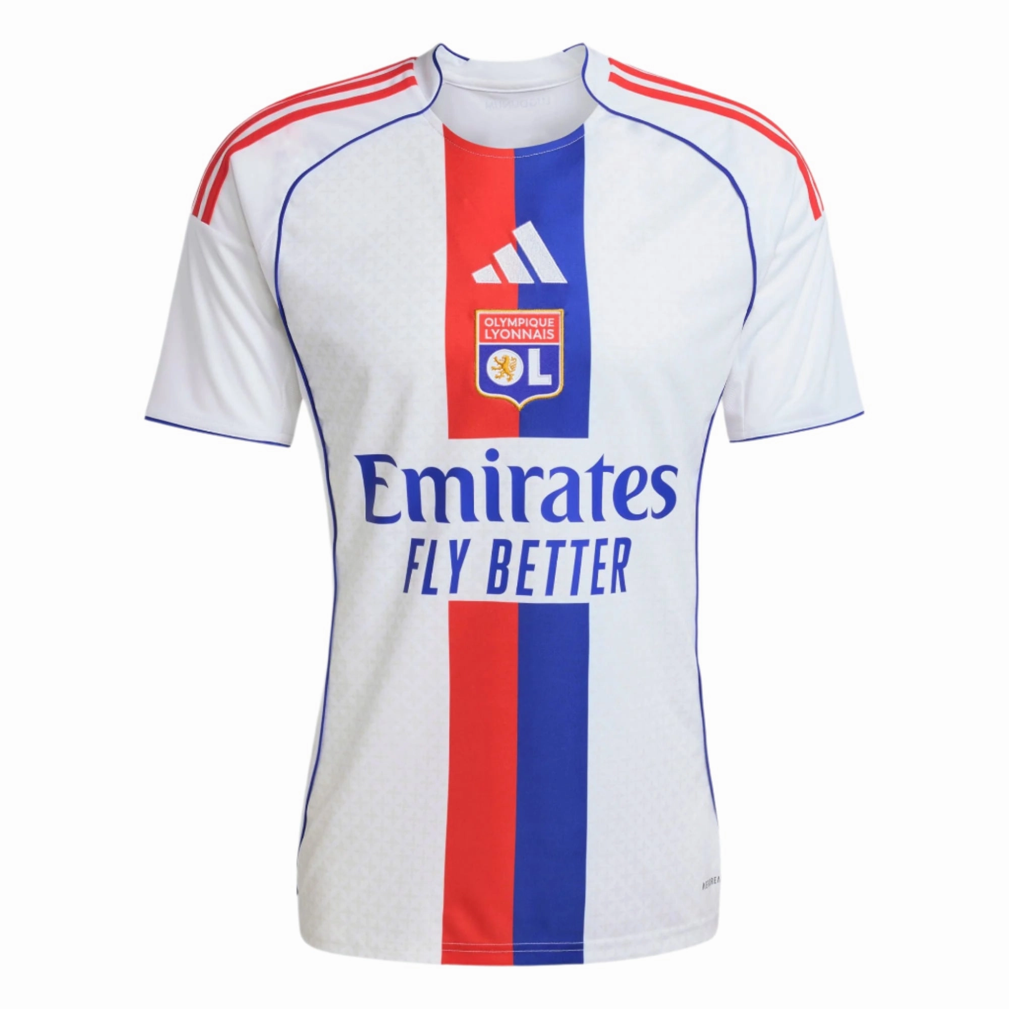 Enhanced Air Circulation adidas Men's Olympique Lyonnais Home Jersey 25/26 (White)