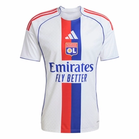 Enhanced Air Circulation adidas Men's Olympique Lyonnais Home Jersey 25/26 (White)
