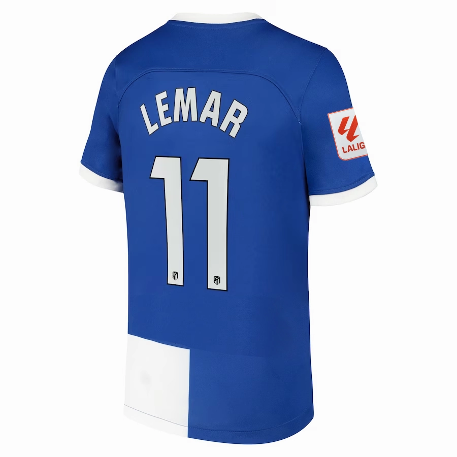 Nike Atletico Madrid Thomas Lemar Away Jersey w/ La Liga Patch 23/24 (Old Royal/White) Friction control