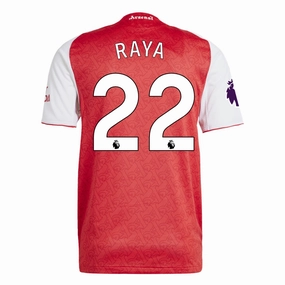 Non Chafe Seams Dynamic Movement Adaptation adidas David Raya Arsenal FC Authentic Home Jersey 25/26 w/ EPL Patch (Better Scarlet/White)