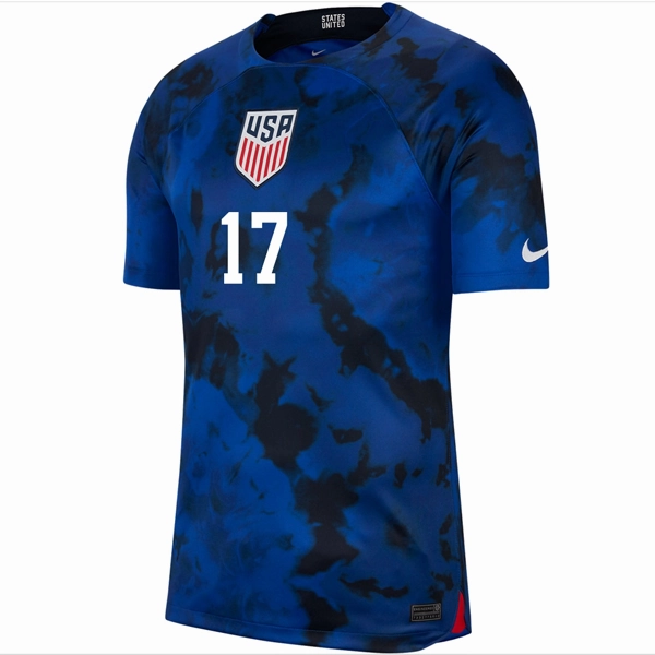 Classic Fit Nike United States Jordan Pefok Authentic Match Away Jersey 22/23 (Bright Blue/White)