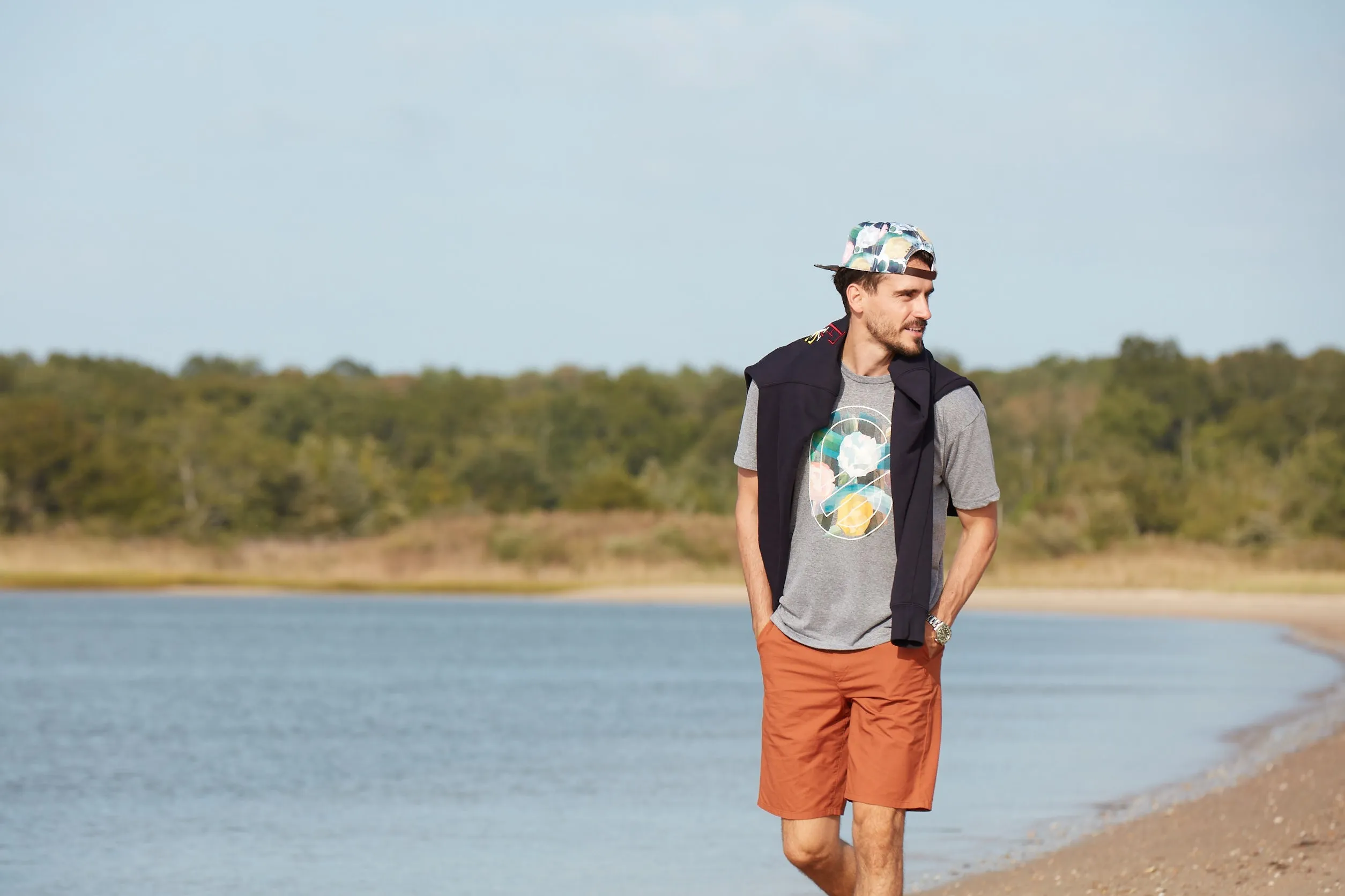 Stylish Dress Extra Curricular "Strokes" SS Tee M - Heather Grey