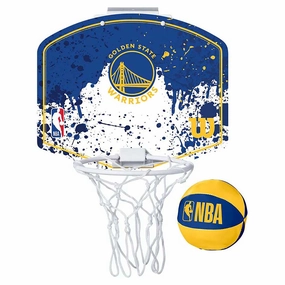 NBA Golden State Warriors Team Mini Hoop Basketball System Sweat Resistant Finish