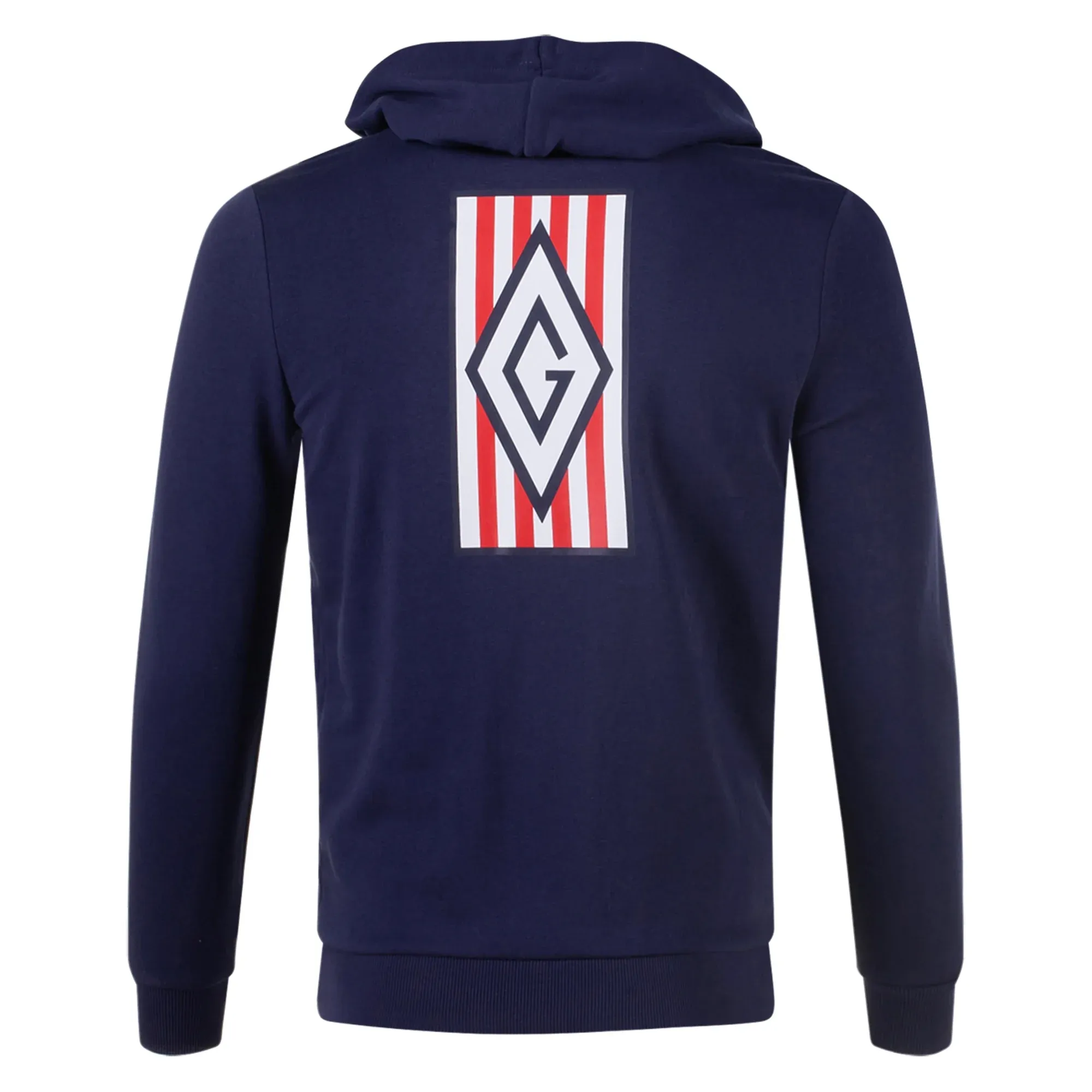 Puma Chivas Football Culture Hooded Full Zip Jacket 24/25 (Puma Navy/Puma White) Cool Shades Sustainable Fabric