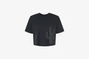 ReinforcedHem Manor "TradeMark Crop" T-Shirt W - Black / Black