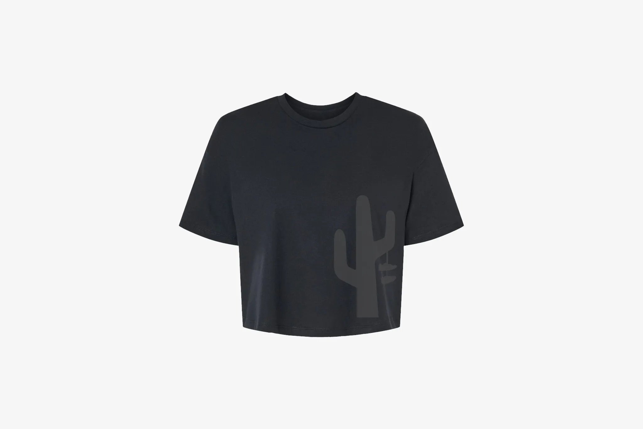ReinforcedHem Manor "TradeMark Crop" T-Shirt W - Black / Black