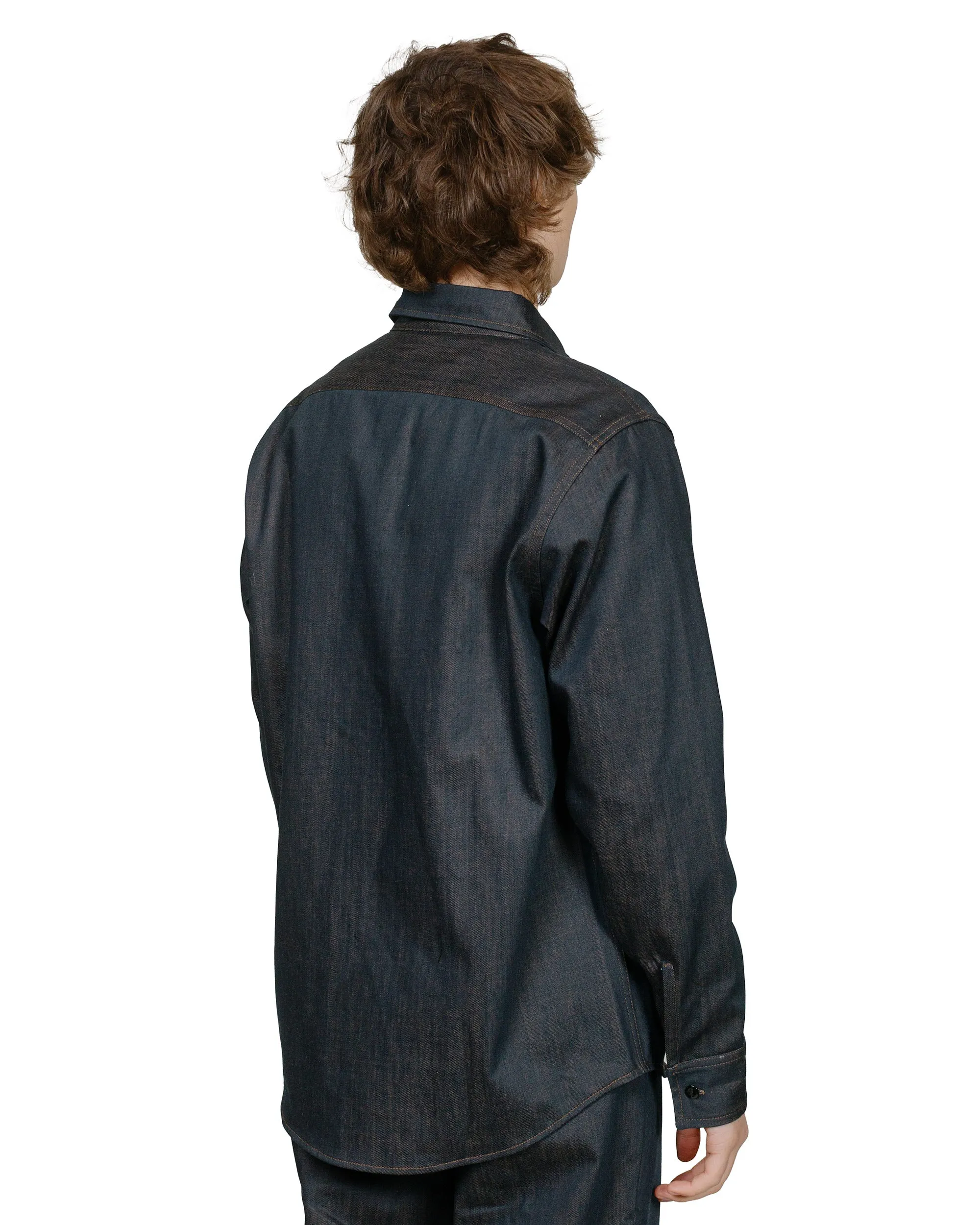 Randy's Garments 1-Pocket Work Shirt Candiani 10oz Printed Denim Soft Stretch Collar Tagless Design