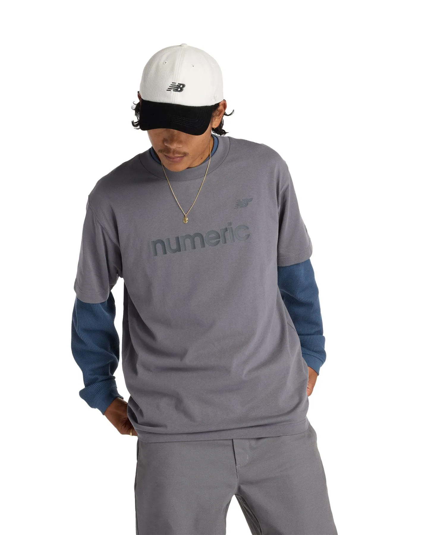 New Balance Numeric Athletic Cotton Tee - Castle Rock Work Mix Handmade Fit