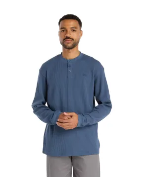 Breezy Design New Balance Numeric Waffle Knit LS Henley - Vintage Indigo