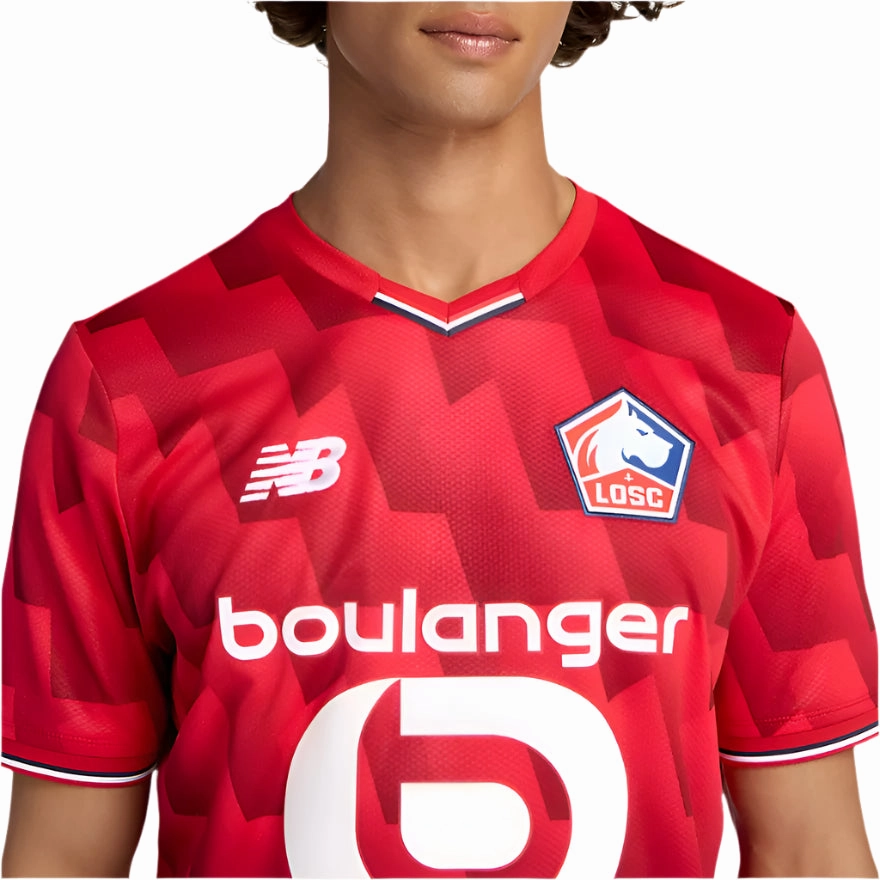 New Balance Men's Lille OSC Home Jersey 25/26 (Red) Endurance Gear Strong Fabric