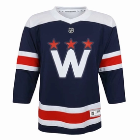 NHL - Kids' Washington Capitals Replica 3rd Jersey (HK5BUHAWF CAP) Fluid Fabric Silent Fit