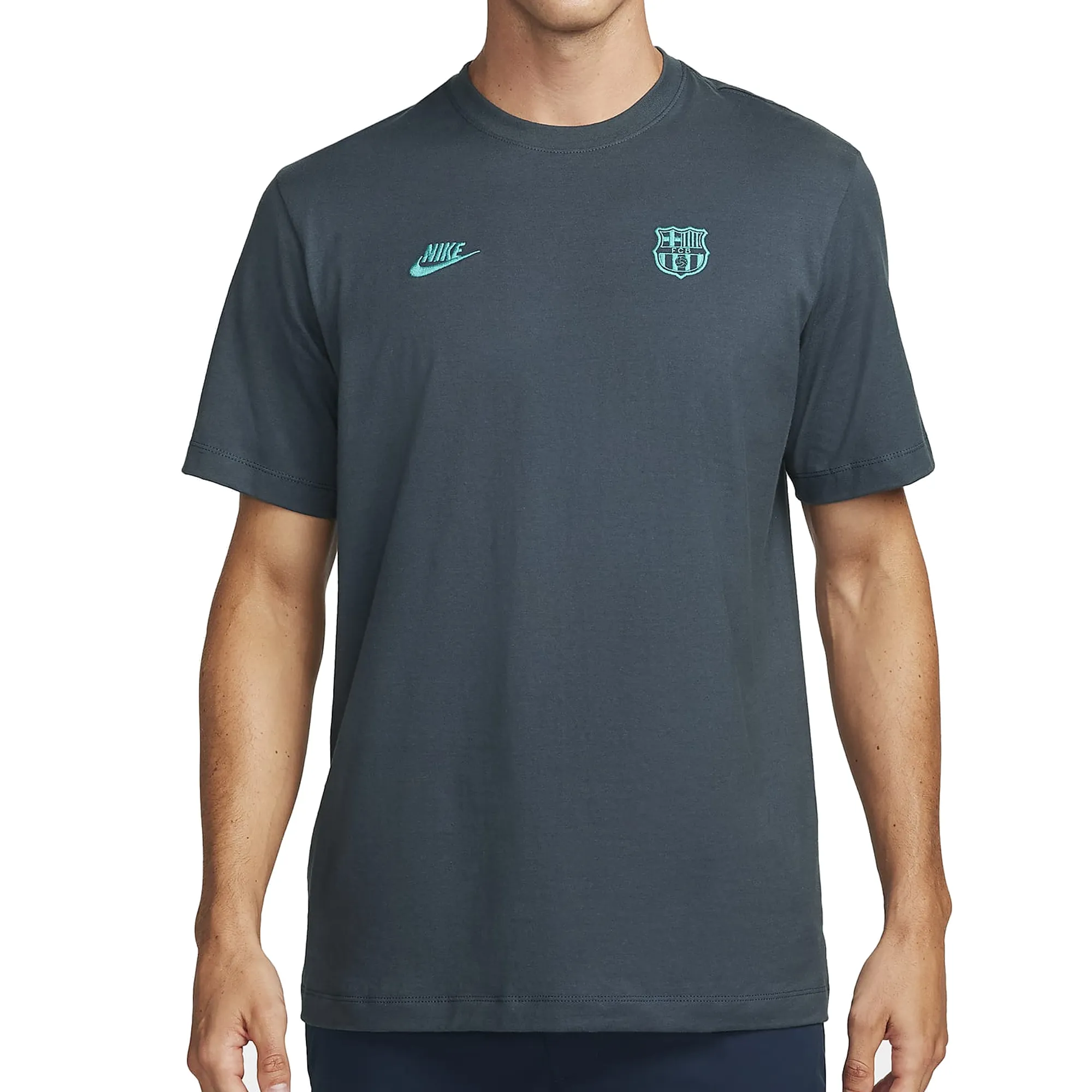 Nike Barcelona Essential T-Shirt 23/24 (Thunder Blue) High-Quality Cotton