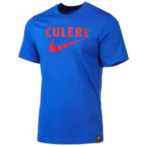 Minimalist fashion City Casual Nike Barcelona Swoosh T-Shirt (Signal Blue/Red)