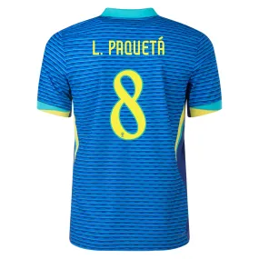 Antimicrobial Treatment Nike Brazil Authentic Lucas Paqueta Away Jersey 24/25 Soar/Dynamic Yellow)