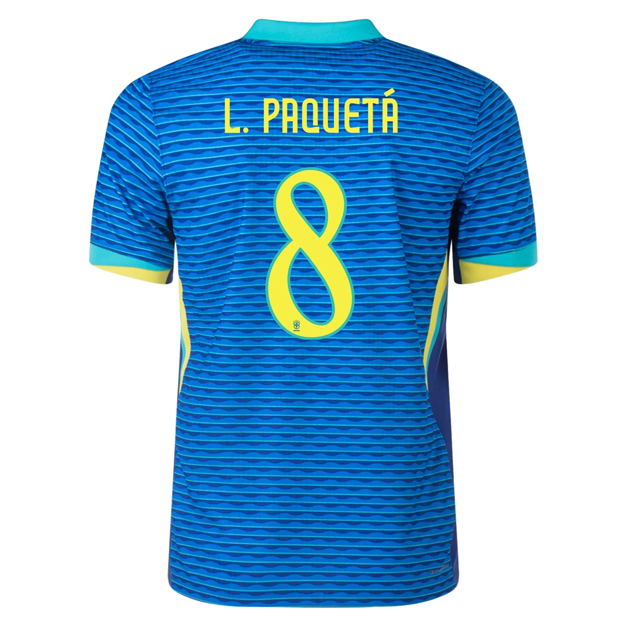 Aerobic Performance Fit Breathable Layer Nike Brazil Authentic Lucas Paqueta Away Jersey 24/25 Soar/Dynamic Yellow)