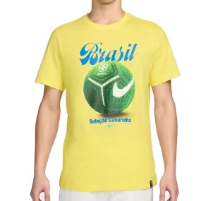 Nike Brazil Home Field T-Shirt 24/25 (Yellow) Casual Style Wear