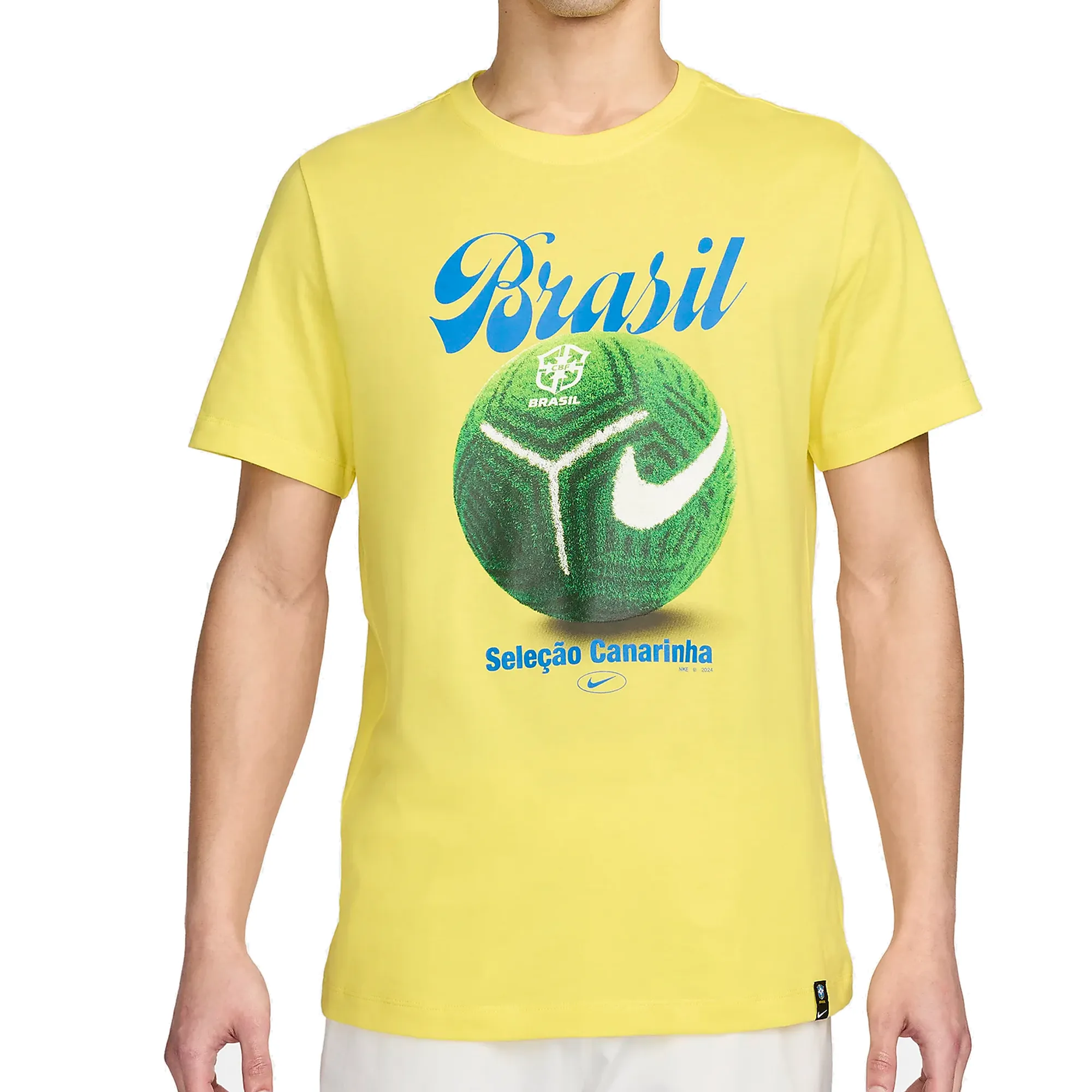 Nike Brazil Home Field T-Shirt 24/25 (Yellow) Casual Style Wear