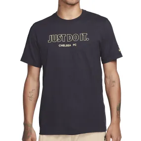 Nike Chelsea Just Do It T-Shirt 23/24 (Pitch Blue/Gold) Weekend Look Bold colors