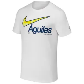 Nike Club America Swoosh T-Shirt 24/25 (White) Dimensional Stability Weave