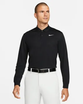 Nike Golf "Dri-FIT Victory Long-Sleeve Polo" M - Black Tech Edge