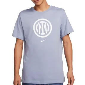 Nike Inter Milan Crest T-Shirt 23/24 (Ashen Slate/White) Anti Pill Surface