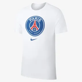 Nike Men's 19/20 PSG Crest Tshirt (White) Seam Free Edging