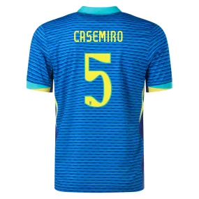 Nike Mens Brazil Casemiro Away Jersey 24/25 (Soar/Dynamic Yellow) Strategic Perforation Design Outdoor Gear