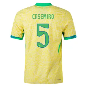 Light Motion Nike Mens Brazil Casemiro Home Jersey 24/25 (Dynamic Yellow/Lemon Chiffon/Green Spark)