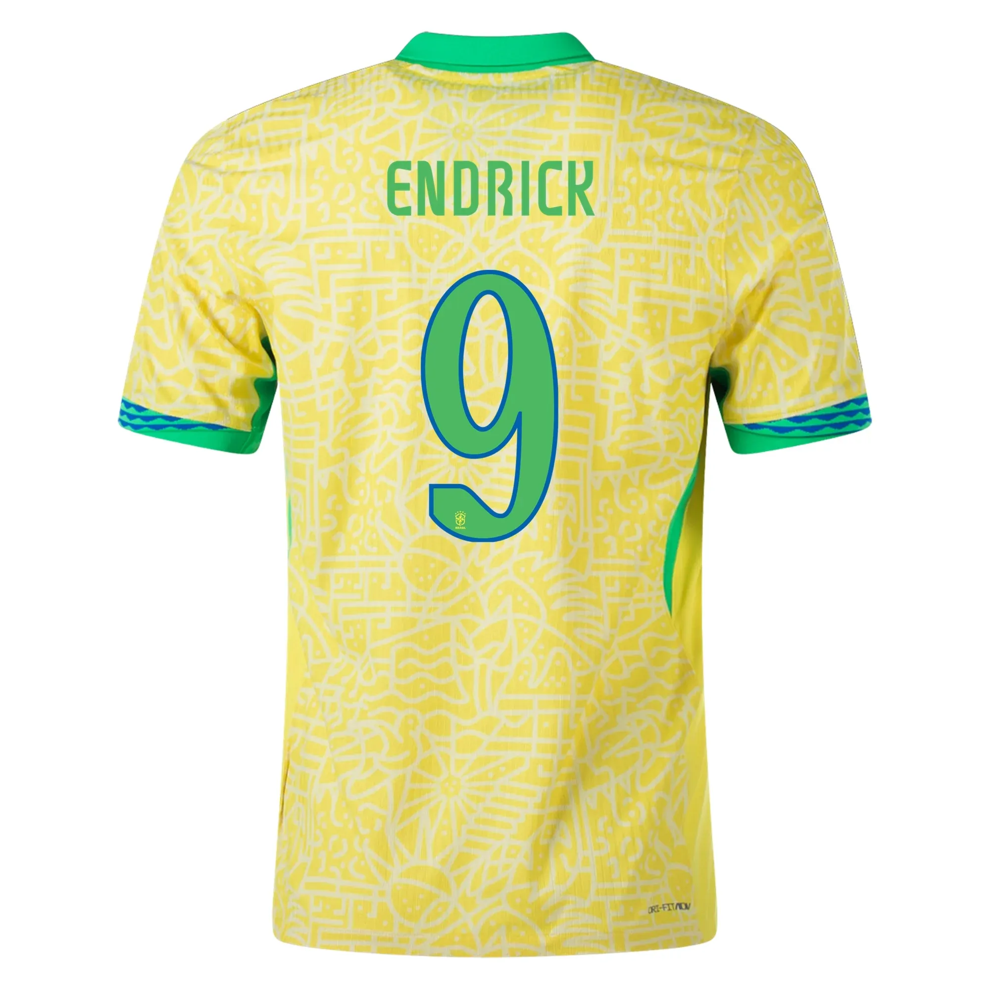 Balanced Motion Nike Mens Brazil Endrick Home Jersey 24/25 (Dynamic Yellow/Lemon Chiffon/Green Spark)