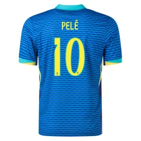 Nike Mens Brazil Pele Away Jersey 24/25 (Soar/Dynamic Yellow) True Fit Odor Resistant Coating