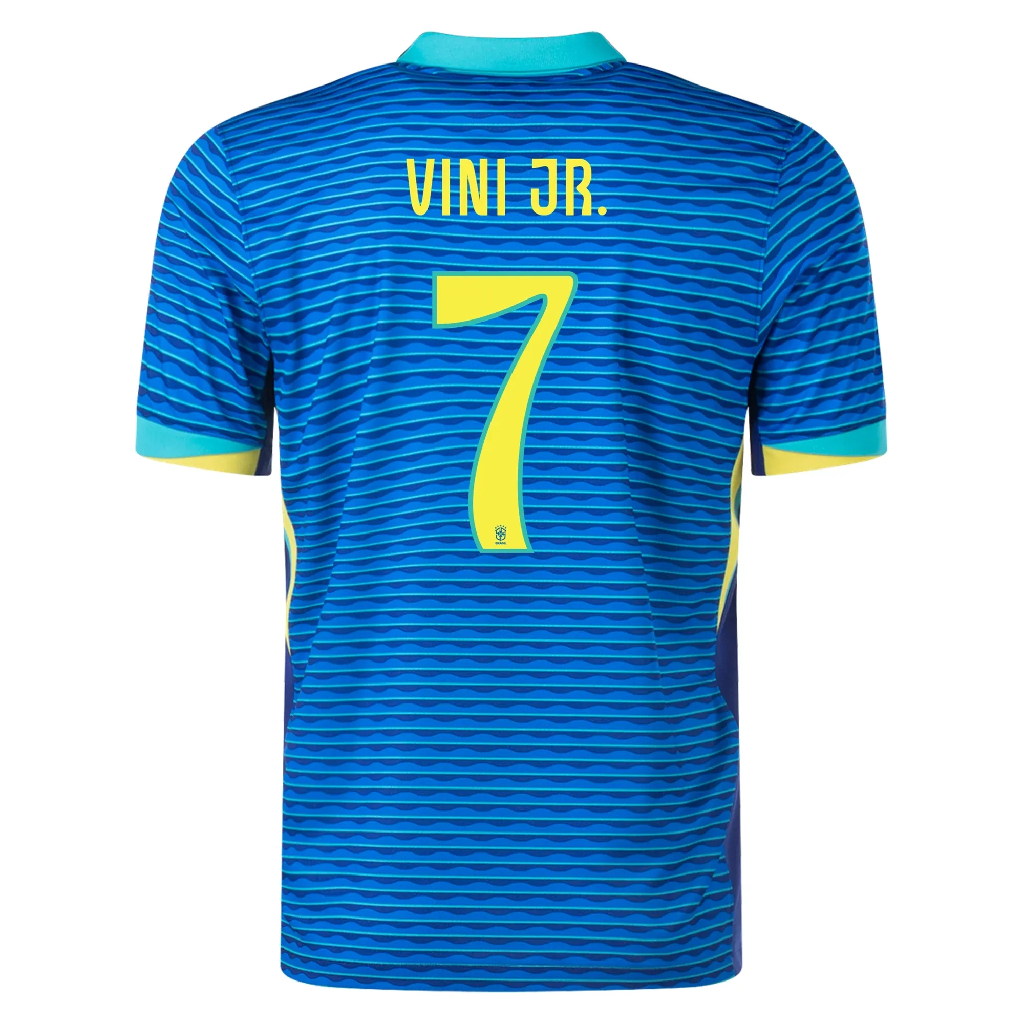Sporty Layers Reinforced Shoulder Panels Nike Mens Brazil Vini Jr. Away Jersey 24/25 (Soar/Dynamic Yellow)