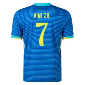 Sporty Layers Reinforced Shoulder Panels Nike Mens Brazil Vini Jr. Away Jersey 24/25 (Soar/Dynamic Yellow)