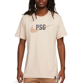 Nike Mens Paris Saint-Germain Swoosh T-Shirt (Sanddrift) Classic Chic