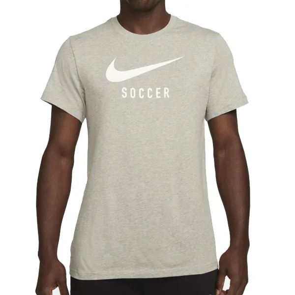 Nike Mens Soccer Swoosh T-Shirt (Grey) Trendy Vibes Weekend Wear