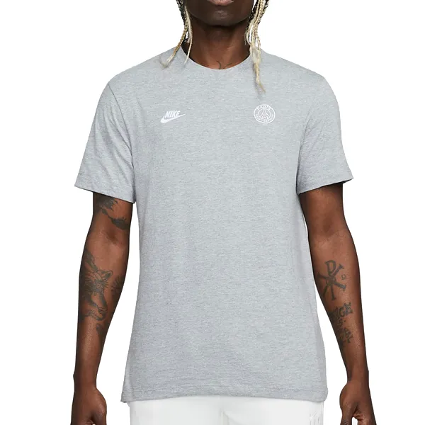 Outdoor Outfit Style Summer Style Nike Paris Saint-Germain Essential T-Shirt (Grey)